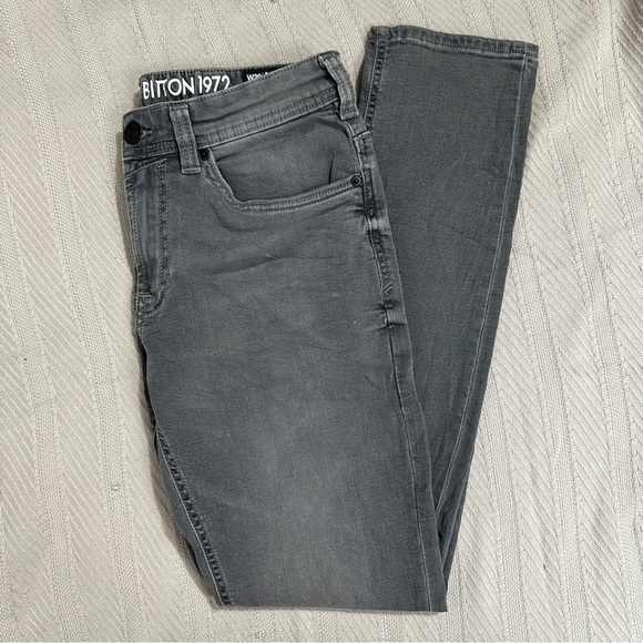 Buffalo David Bitton men's skinny stretch jeans, 30/30, gray, cotton, spring - Picture 1 of 9